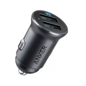 شارژر فندکی ۲۴ واتی ماشین انکر مدل Anker PowerDrive 2 Alloy Metal Mini A2727 - مشکی