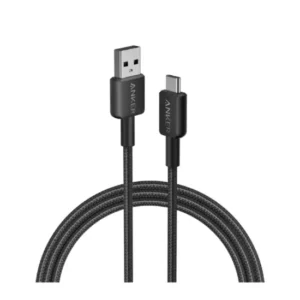 کابل ۹۰ سانتی متری USB-A به USB-C انکر A81H5 مدل 322 - مشکی