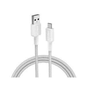 کابل ۹۰ سانتی متری USB-A به USB-C انکر A81H5 مدل 322 - سفید